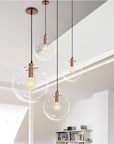 Lampa sufitowa wisząca szklana Lassi 20 cm app039-1cp Różowe Złoto