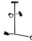 Lampa Wisząca 4-ramienna APP1708-4CP Czarna + Złoto 9