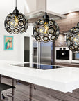 LAMPA WISZĄCA SUFITOWA KRYSZTAŁOWA APP206-1C Czarna 5
