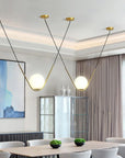 Lampa Wisząca Szklana Kula APP689-1CP Złota