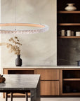 Lampa Wisząca Led Ms009-cp Jasne Różowe Złoto 59cm 5