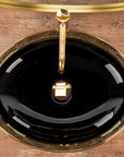 Umywalka nablatowa MARGOT BLACK/GOLD