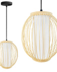 Lampa Wisząca Bambusowa APP1634-1CP 1