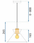 Lampa Wisząca APP1183-1CP B 8