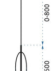 Lampa Sufitowa Wisząca Szklana Metalowa APP549-1CP Złota 7