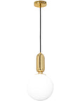 Lampa Sufitowa Wisząca Szklana Metalowa APP474-1CP Złota