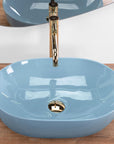 Umywalka nablatowa Rea LISA L.BLUE SHINY 2