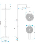 Zestaw Natryskowy Rea Foss Clif Złoty Szczotkowany 5