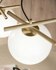 LAMPA WISZĄCA KULA ZŁOTA APP1667-1CP