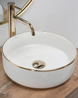 Umywalka nablatowa Rea Sami Gold Edge