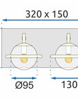 LAMPA ŚCIENNA KINKIET APP1221-2W Czarna 6