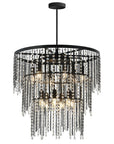 Lampa kryształowa wisząca APP1314-CP Czarna
