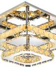 Lampa Sufitowa Kryształowa Plafon LED 24W Kwadratowa APP409-C APP410-C 1