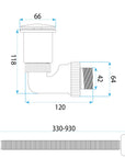 Syfon umywalkowy z korkiem klik-klak Rea Flow Chrom 10
