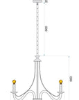 Lampa Sufitowa Wisząca Rustykalna APP648-8CP Czarna