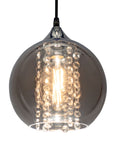 Lampa wisząca szklana Lustrzana z kryształami APP600-1CP