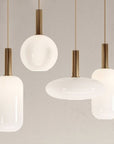 Lampa Wisząca Tuba Szklana Mleczna APP667-1CP Złota