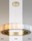 LAMPA SUFITOWA WISZĄCA LED APP1801-CP Brush Gold 8