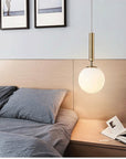 LAMPA WISZĄCA SZKLANA KULA G108-1W ZŁOTA E27 7