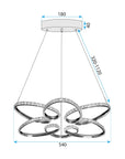 Lampa Wisząca Led G002-cp Chrom 7
