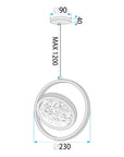 Lampa Wisząca Led Lhj106-1cp Jasne Różowe Złoto 7