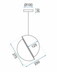 Lampa Sufitowa Wisząca Akrylowa Kula APP481-1CP Biała