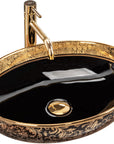 Umywalka nablatowa MARGOT BLACK/GOLD