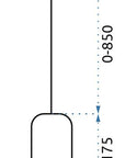 Lampa Wisząca Betonowa APP997-1CP B Czarna