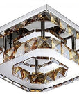 Lampa Sufitowa Kryształowa Kwadratowa Plafon Glamour 8W APP405-C APP406-C 1