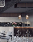 Lampa wisząca szklana APP564-1CP CHROM