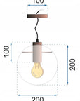 Lampa sufitowa wisząca szklana Lassi 20 cm APP306-1CP Czarna