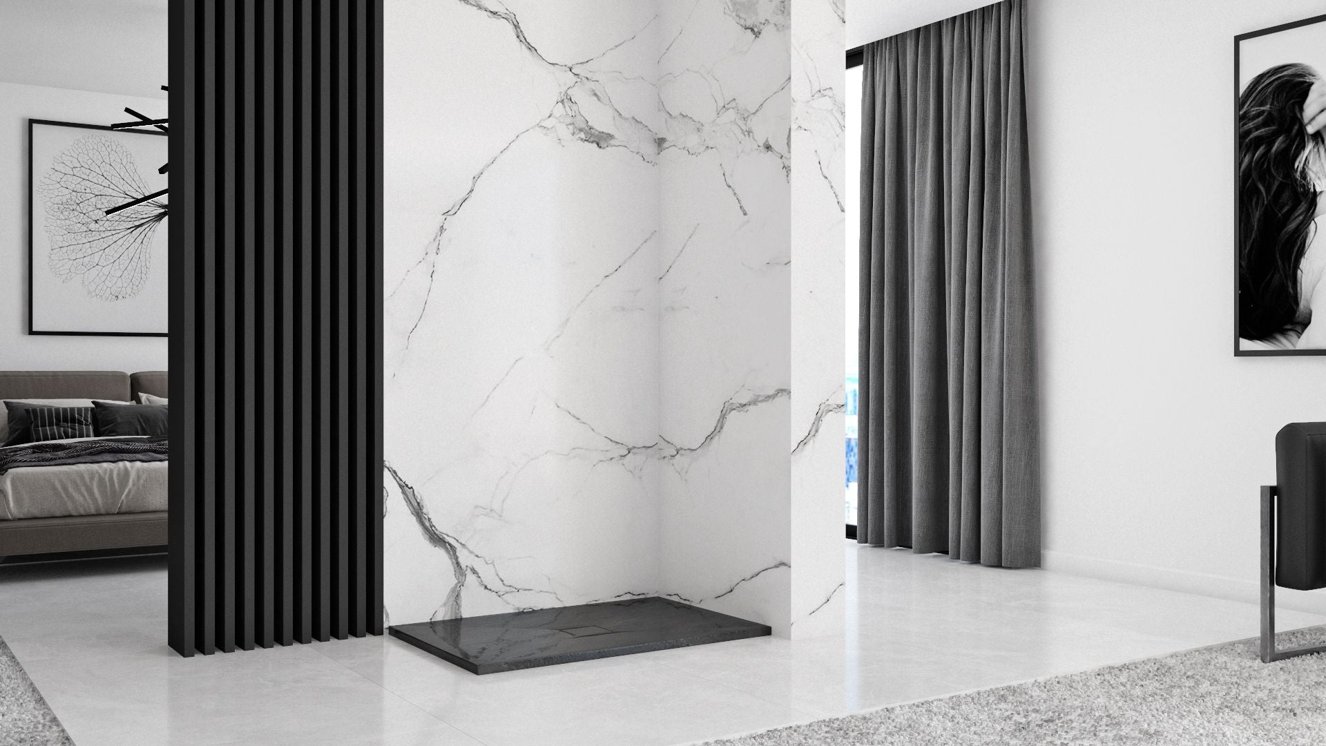 Brodzik prysznicowy kamienny Rea Stone 90 x 120