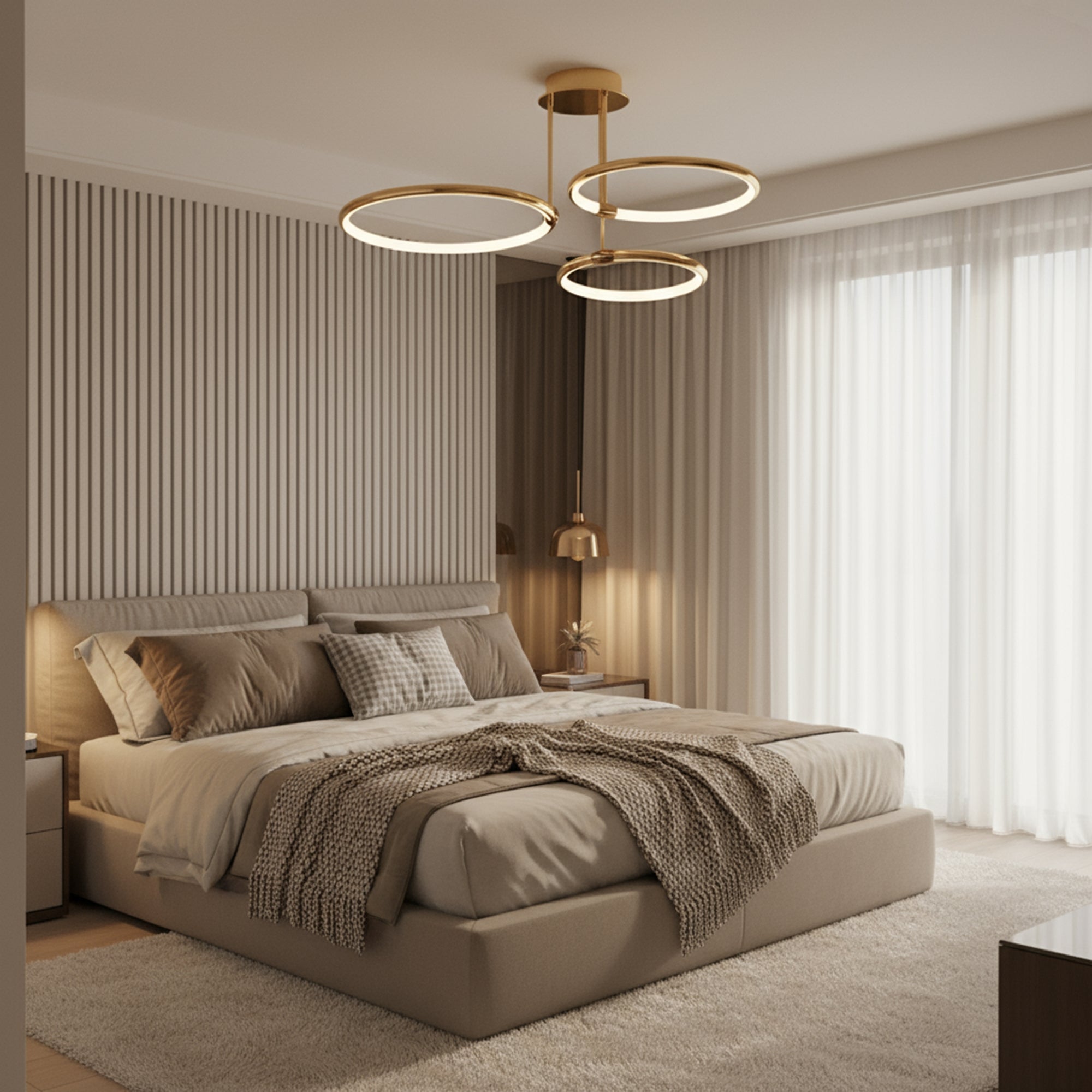 Lampa Sufitowa G122-3c Plafon Led Złota  5