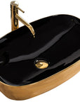 Umywalka Ceramiczna Nablatowa Rich Gold/Black