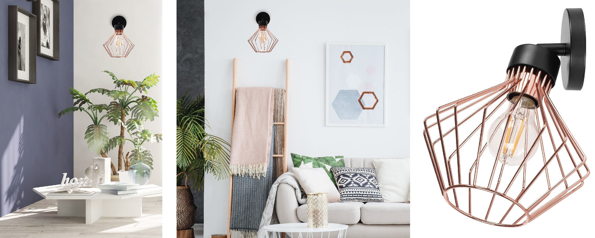 Lampa kinkiet ścienny metalowy loft  APP534-1W Różowe Złoto  7