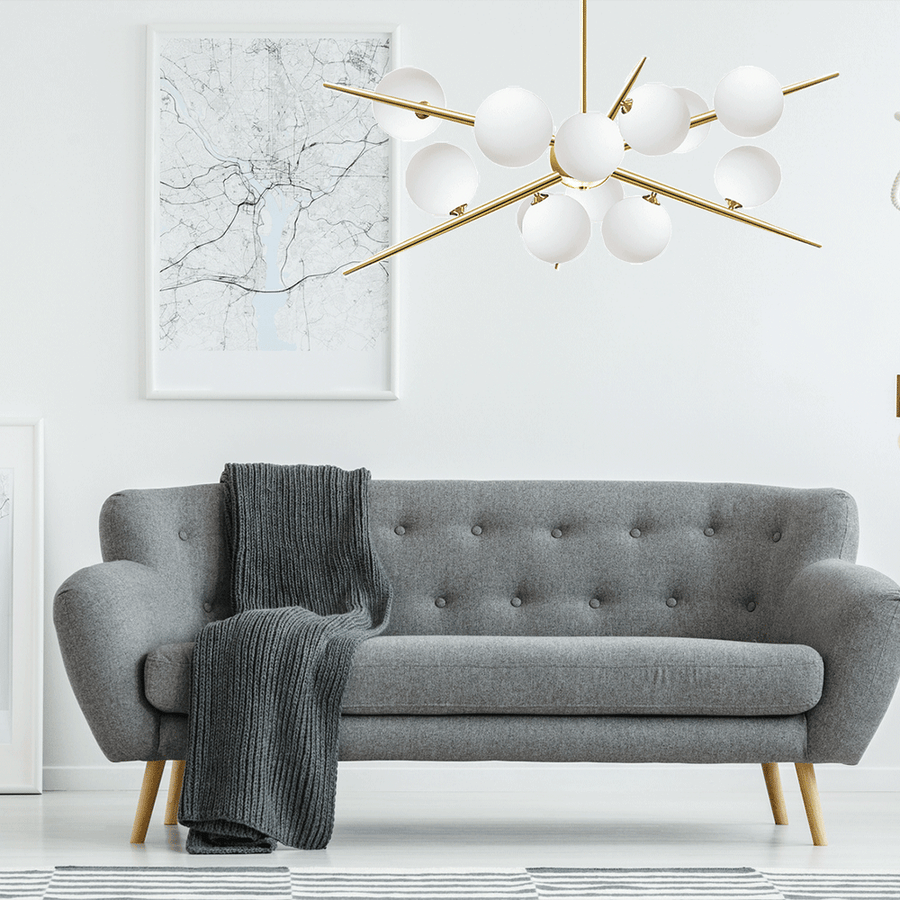 Lampa Wisząca APP998-12CP Złota