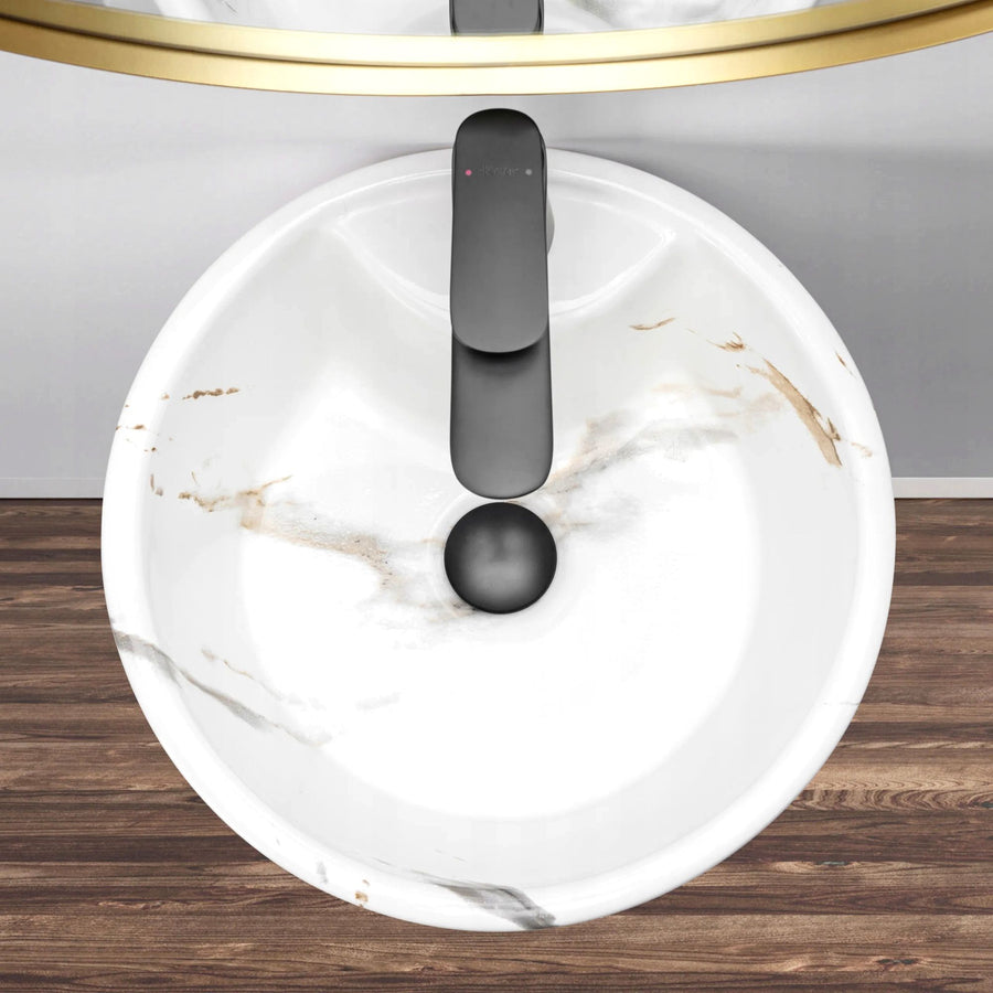Umywalka Ceramiczna Wolnostojąca Blanka Marble Marmur