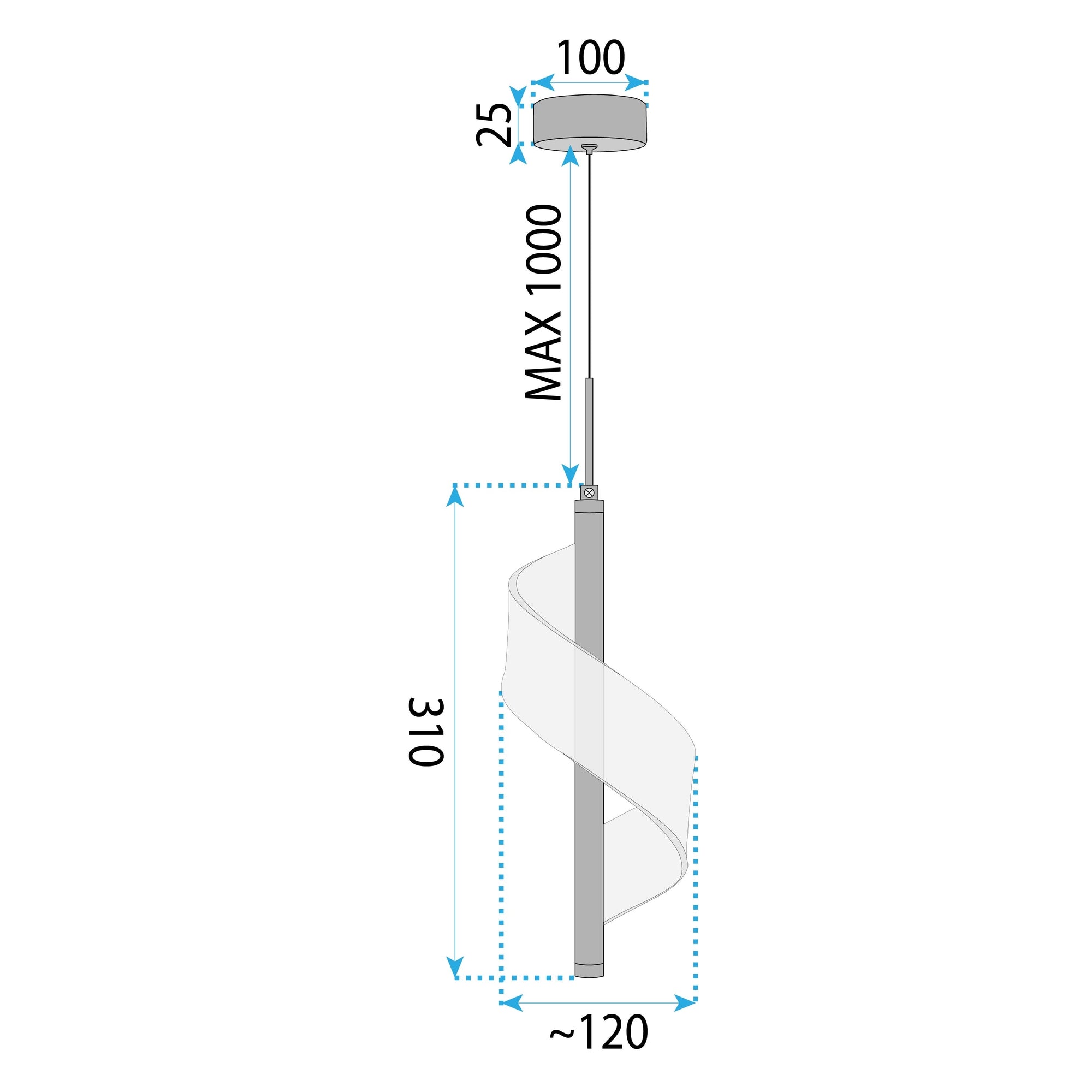 Lampa Sufitowa Wisząca Led G121-cp Gold  10