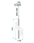 Lampa Sufitowa Wisząca Led G121-cp Gold  10