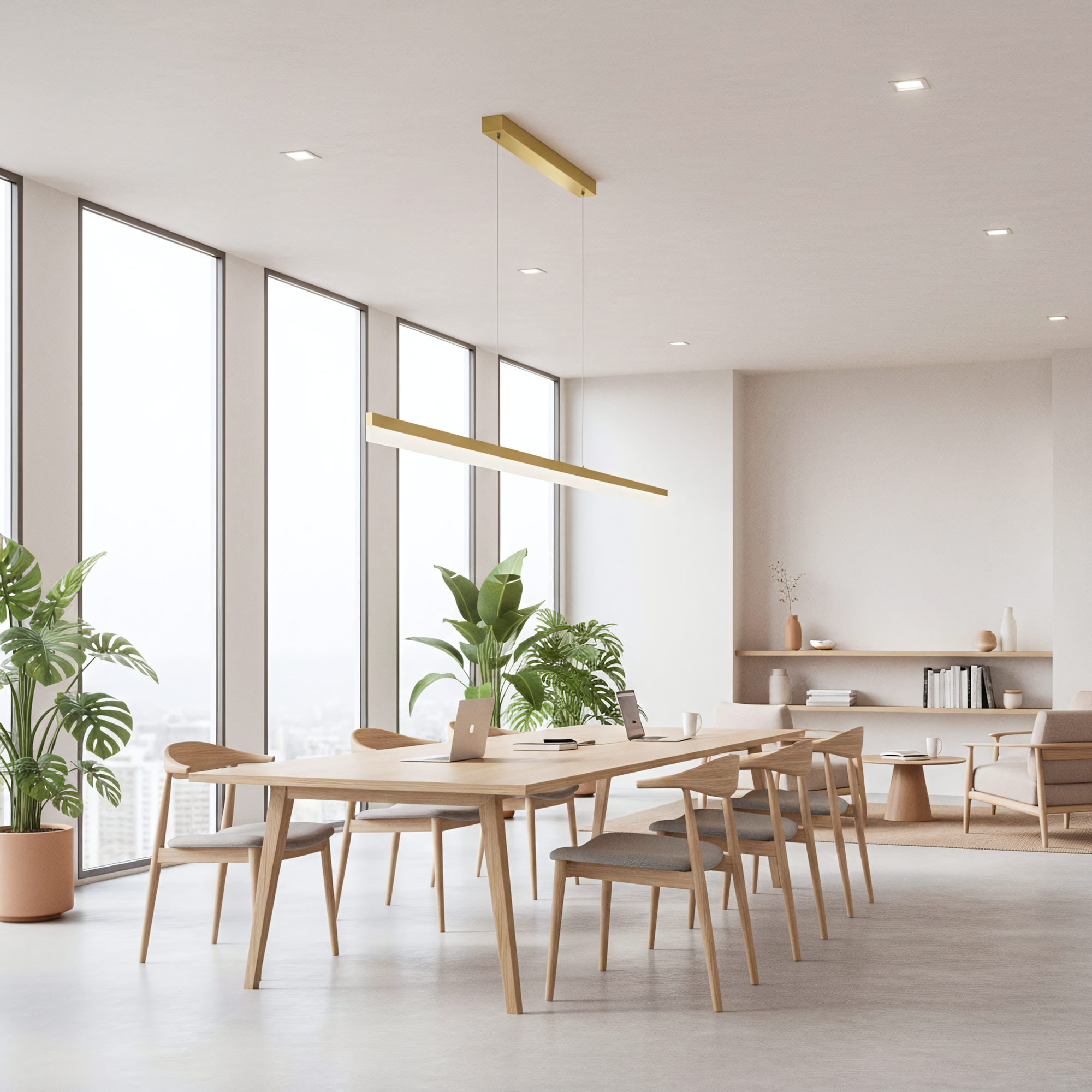 Lampa Wisząca Led App1697-cp 200 Cm Złota Szczotkowana  5