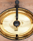Umywalka nablatowa Rea Sofia in Gold marble black mat