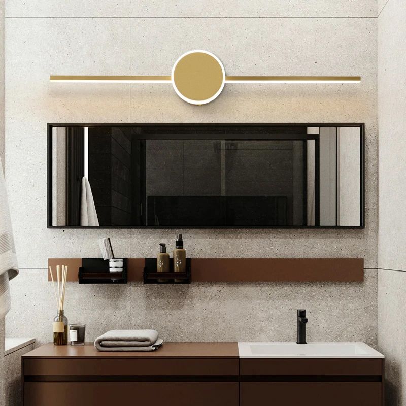 Kinkiet łazienkowy LED Round Gold 80cm APP844-1W