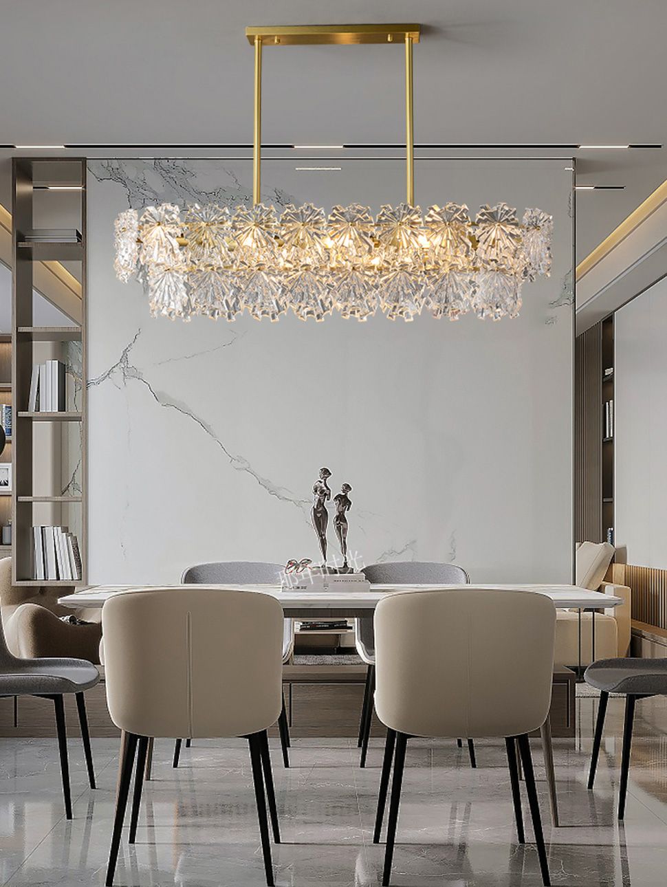 LAMPA KRYSZTAŁOWA WISZĄCA APP1198-4CP ZŁOTA