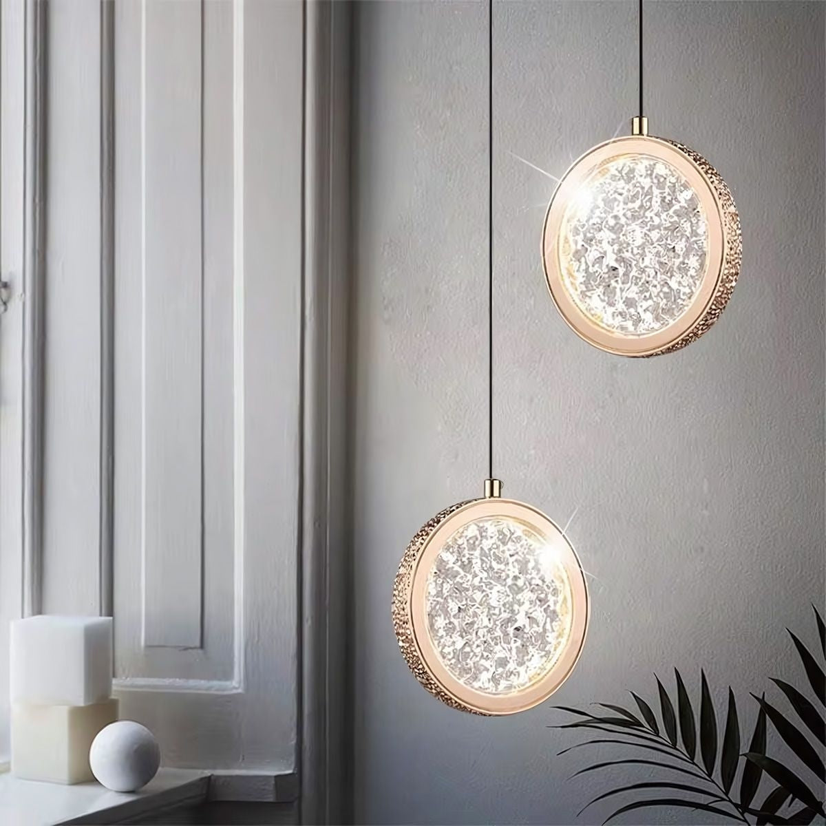 Lampa Wisząca Kryształowa Led Lhj100-1cp Złota  2