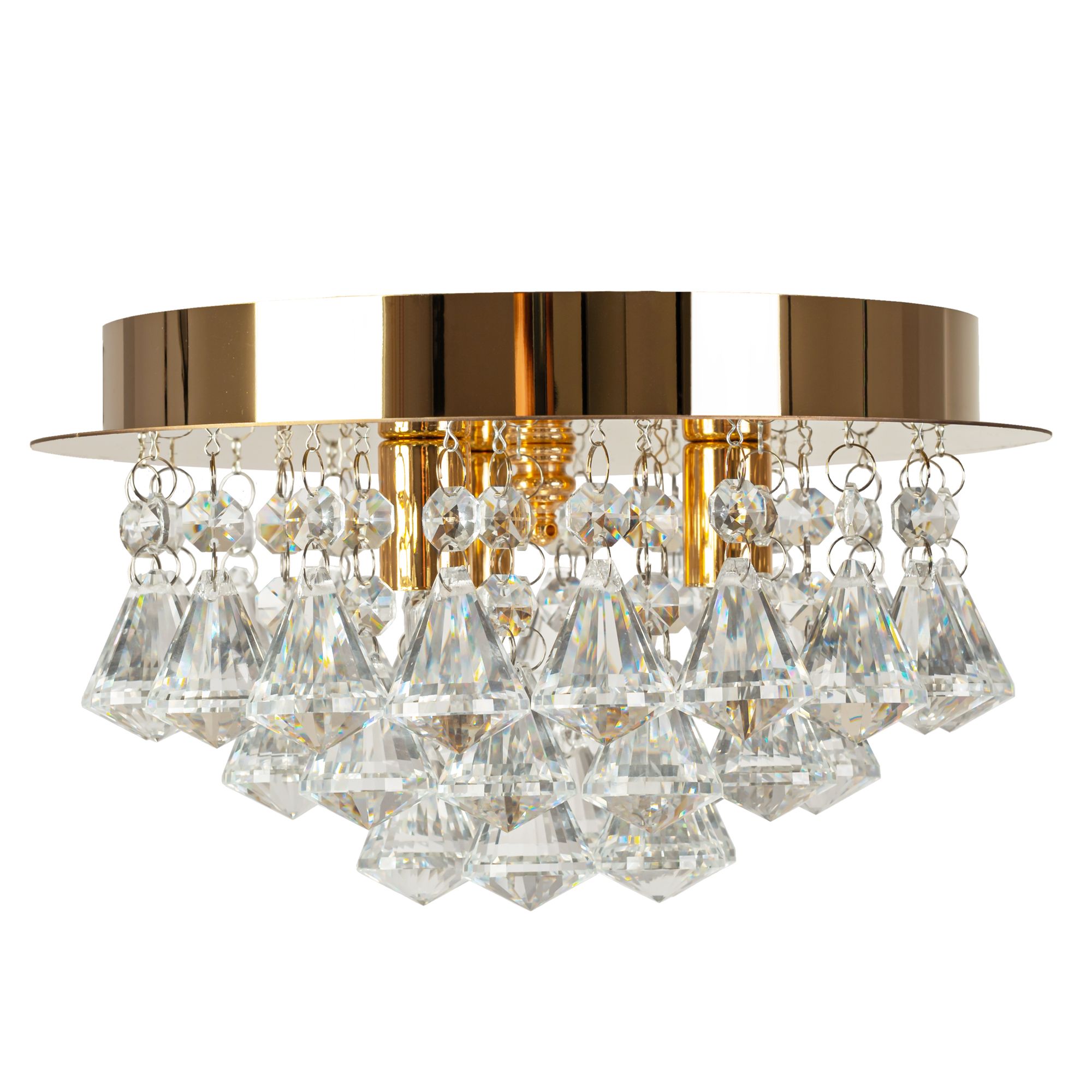 LAMPA KRYSZTAŁOWA PLAFON APP1038-3CP Złota