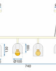 Lampa Wisząca APP1031-4CP Czarna  7