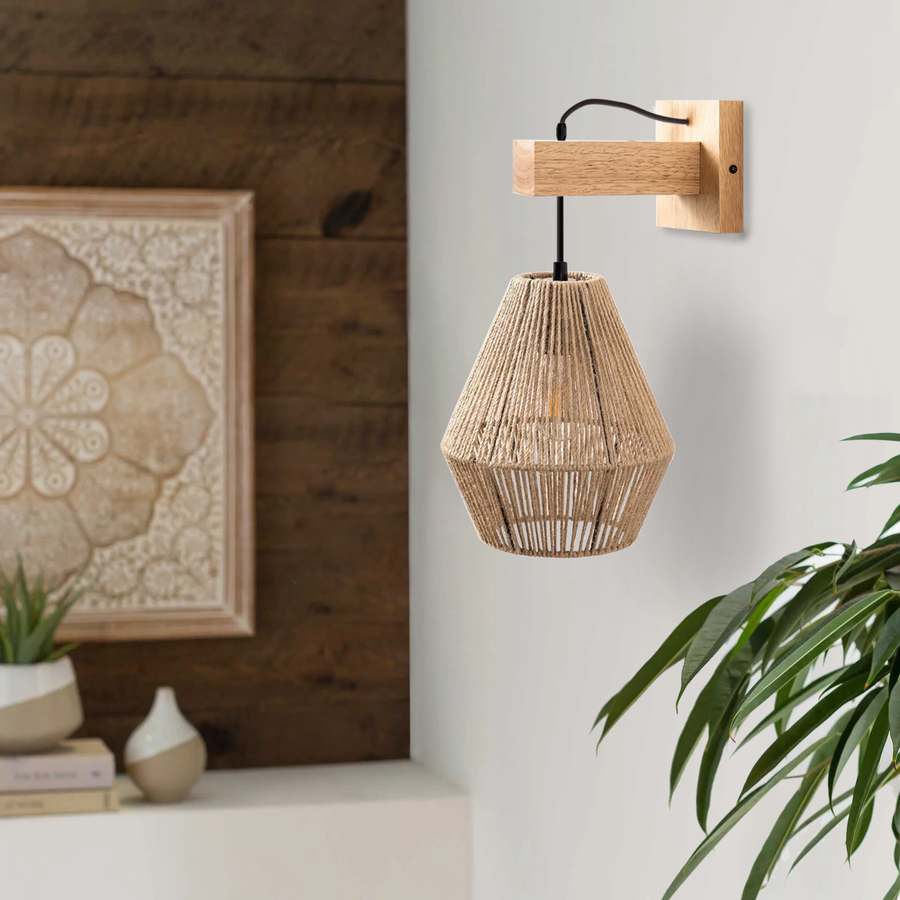LAMPA ŚCIENNA KINKIET APP1149-1W Wood
