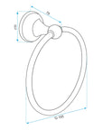 Wieszak łazienkowy RING 332867B ANTYCZNY BRĄZ