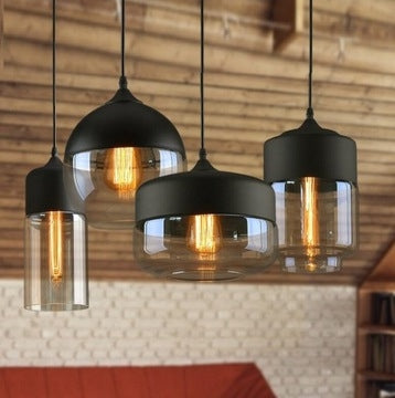 Lampa sufitowa wisząca szklana Zenit A Czarna  7