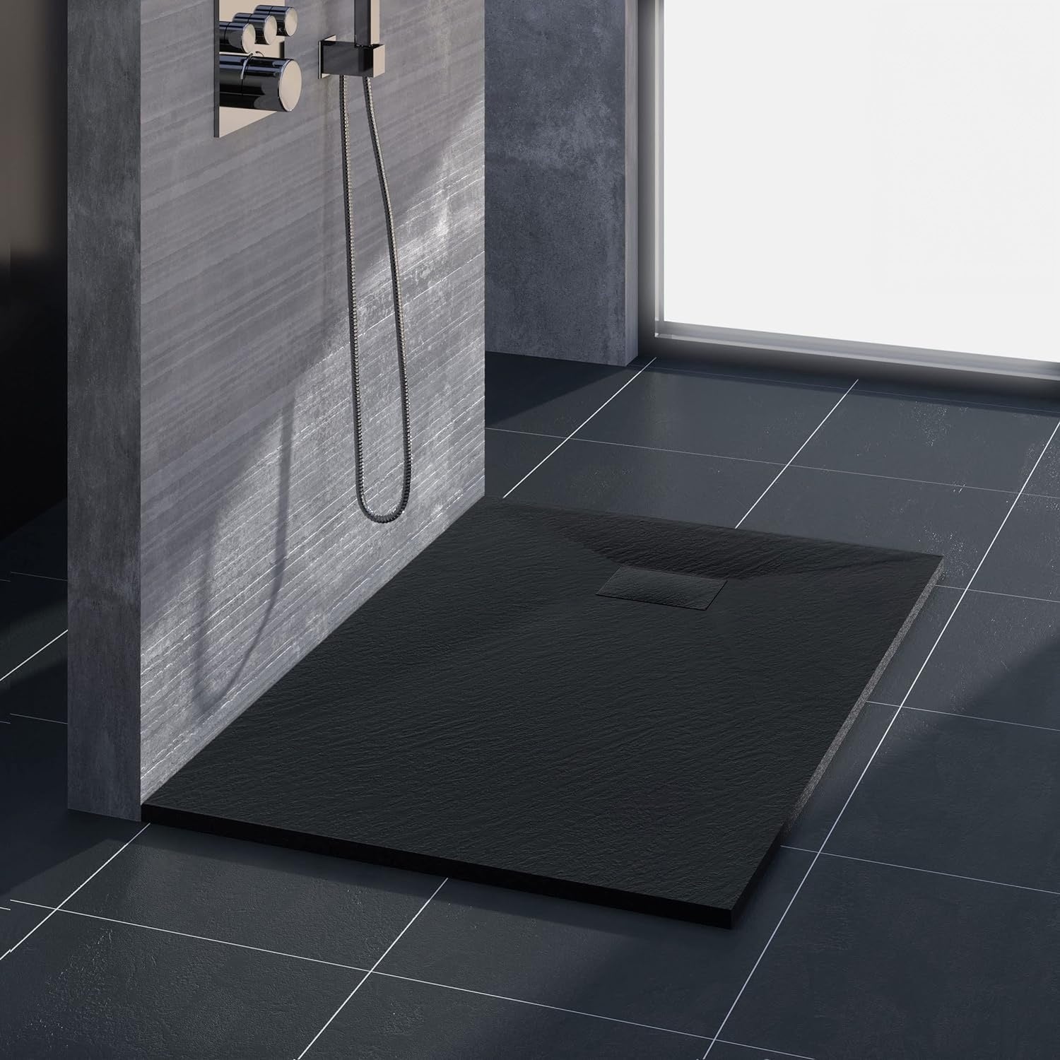 Brodzik Prysznicowy Magnum Black 80x100  4